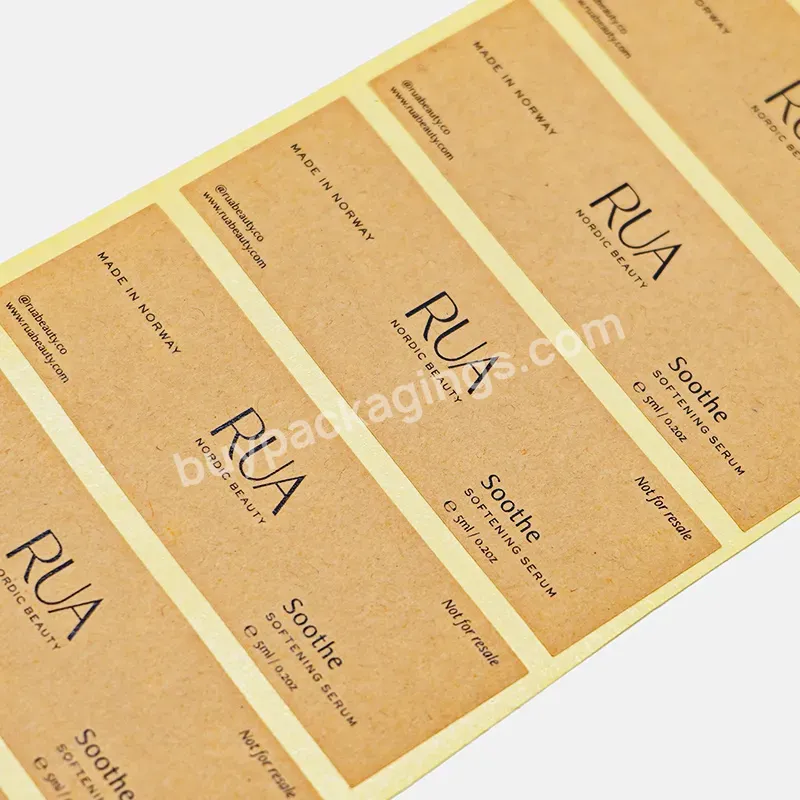 Custom Logo Self Adhesive Packaging Stickers Kraft Paper Rectangle Labels For Small Business - Buy Kraft Paper Rectangle Labels,Kraft Paper Label Sticker For Small Business,Self Adhesive Packaging Label Stickers.