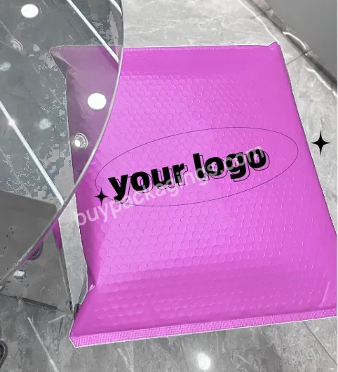 Custom Logo Shiny Pink Air Padded Bubble Envelope Shipping Bags Shockproof Poly Bubble Mailer Bags - Buy Waterproof Bubble Envelope Bag,Plastic Padded Envelopes,Bubble Bags.