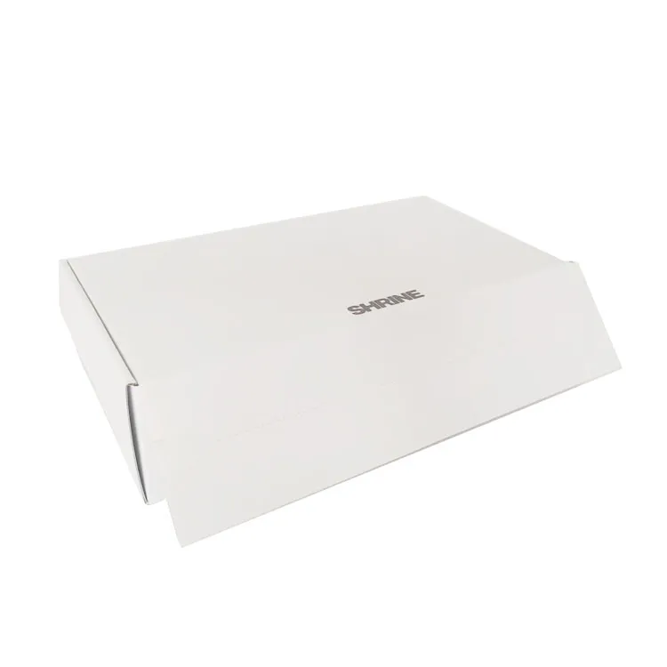 custom logo white small zipper side skincare packaging shipping boxes for shipping