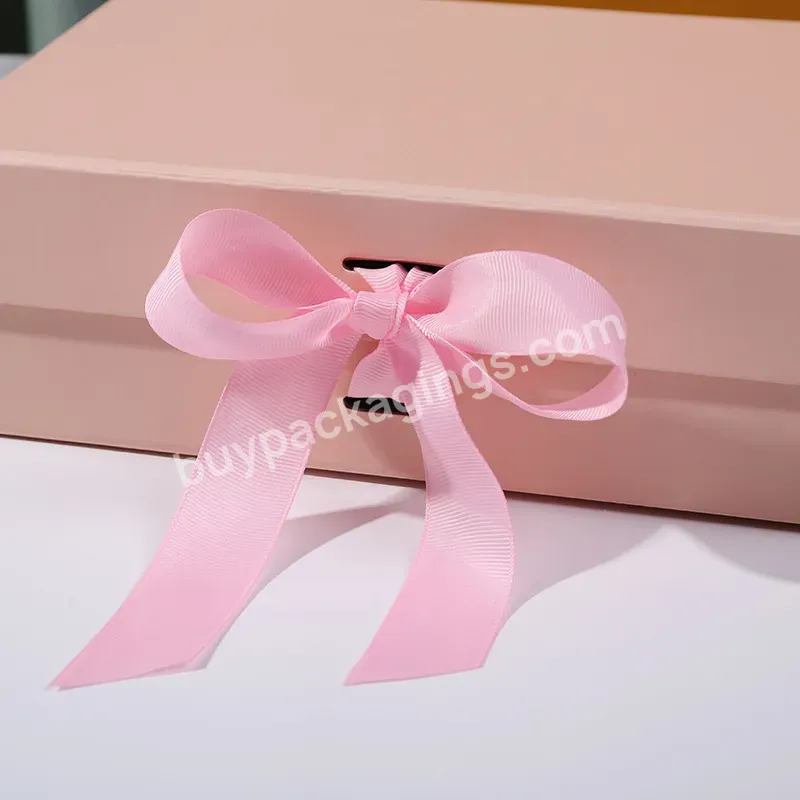 Custom Logo Wholesale Luxury Folding Clothing Paper Gift Box With Ribbon - Buy Gift Box,Packaging Box,Color Folding Gift Box.