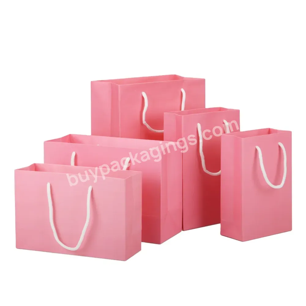 Custom Luxury Bag Packing Pink Gift Bag Bolsas De Papel Shopping Paper Bags - Buy Thin Paper Bags,Pink Paper Bag,Cute Paper Bag.
