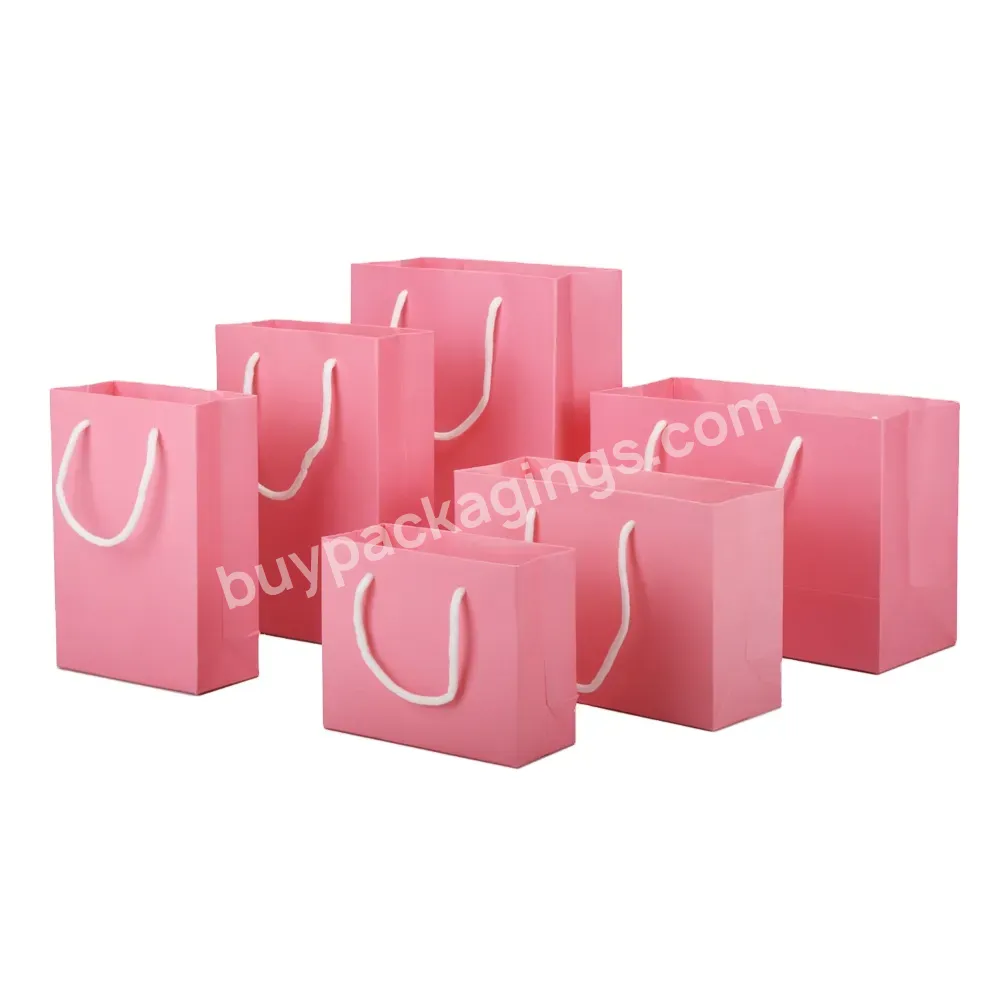 Custom Luxury Bag Packing Pink Gift Bag Bolsas De Papel Shopping Paper Bags - Buy Thin Paper Bags,Pink Paper Bag,Cute Paper Bag.