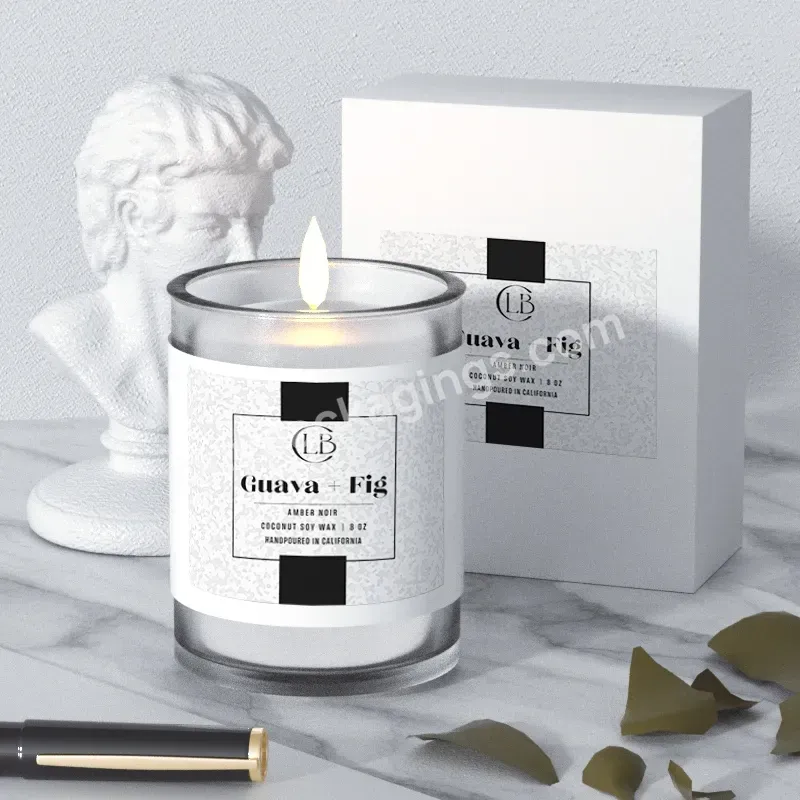Custom Luxury Brand Logo Printing Candle Packaging Labels Matte White Embossed Perfume Stickers - Buy Candle Labels,Custom Stickers,Sticker Customized Product.
