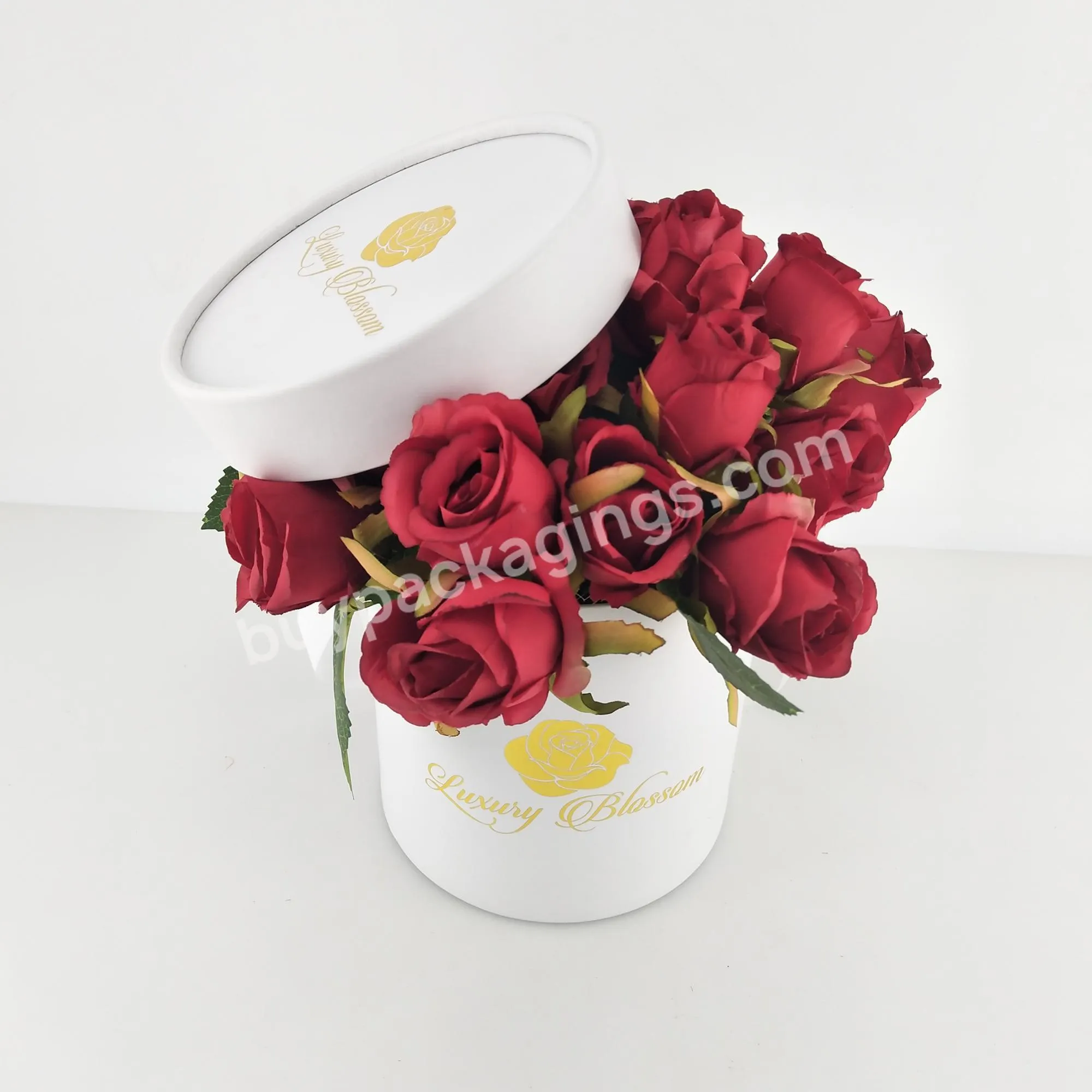 Custom Luxury Gift Box Paper Tube Cardboard Cylinder Packaging For Flower