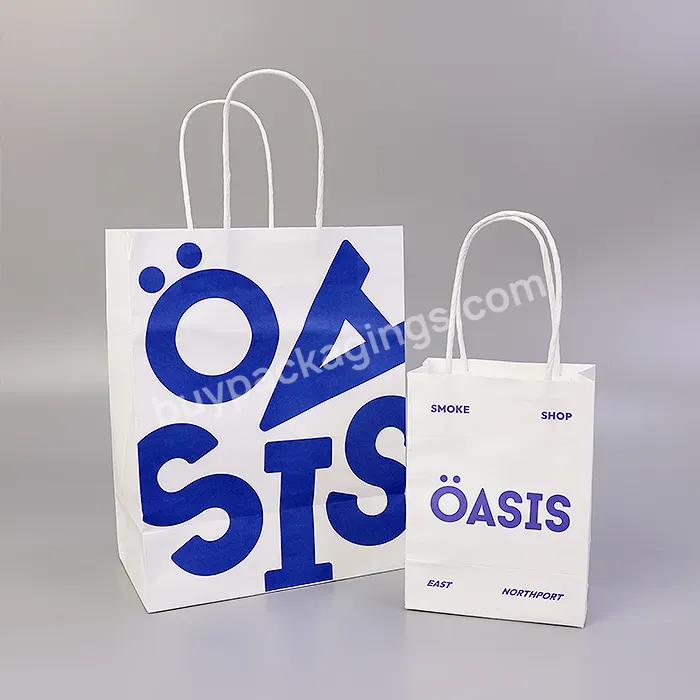 Custom Luxury Small Size Package Paper Handle Paper Bags Kraft Paper Shopping Bag With Blue Logo For Gift - Buy Custom Luxury Small Size Package Paper Handle Paper Bags,Kraft Paper Shopping Bag With Blue Logo,Paper Shopping Bag For Gift.