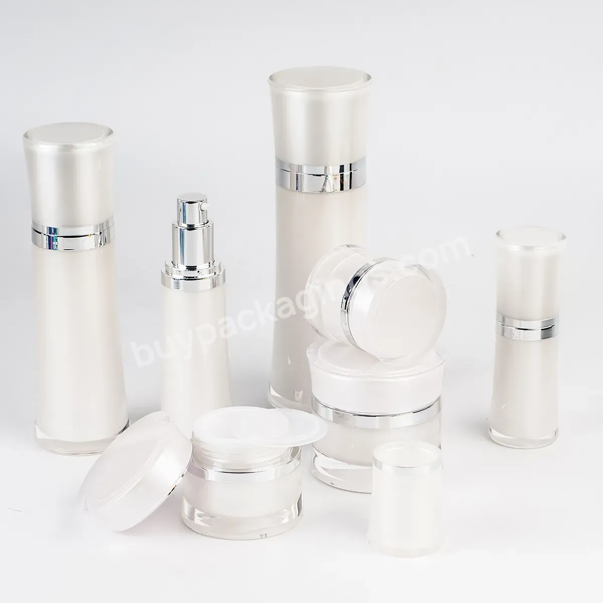 Custom Luxury Square 15ml 30ml 50ml Container Acrylic Cosmetics Packaging Plastic Lotion Bottle Beauty Skincare Pump Bottle Set - Buy Skin Care Bottle Cosmetic Bottle,Divided Sifter Loose Powder Jar,Cosmetic Plastic Lotion Bottle.