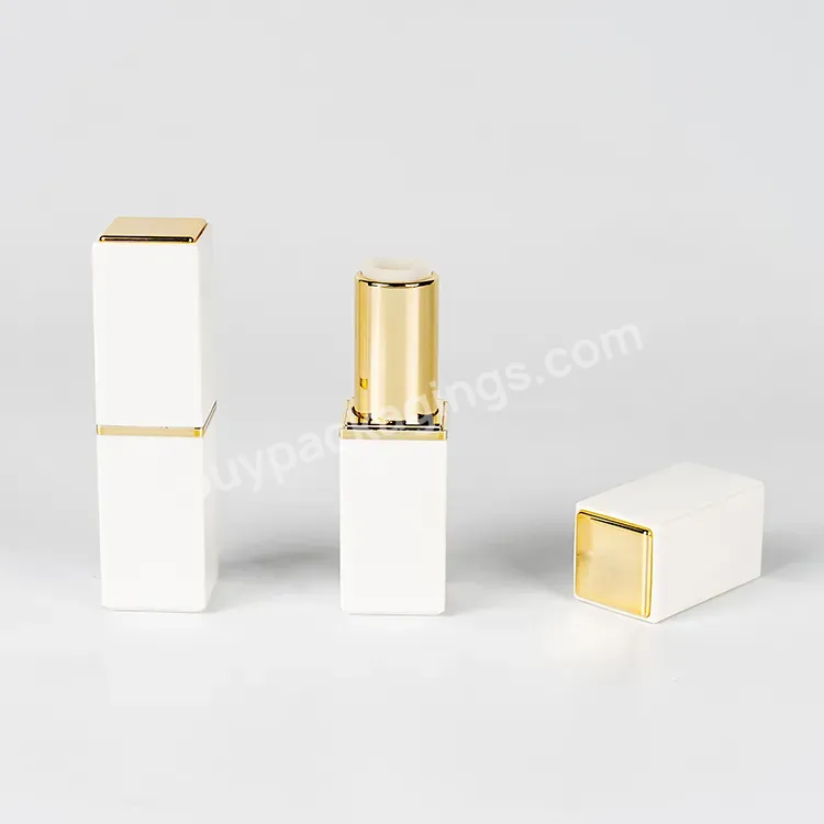 Custom Luxury White Pearl Square Lipstick Tubes - Buy White Lipstick Tubes.