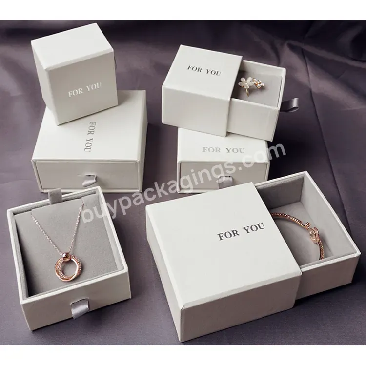 Custom Luxury White Small Jewelry Boxes Logo For Necklace Set Packaging - Buy Packaging Boxes,Jewelry Box,Paper Box.