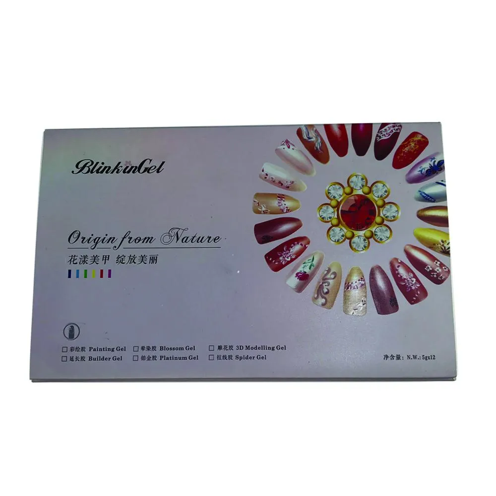 custom made nail gel polish packaging paper box cosmetic packaging box