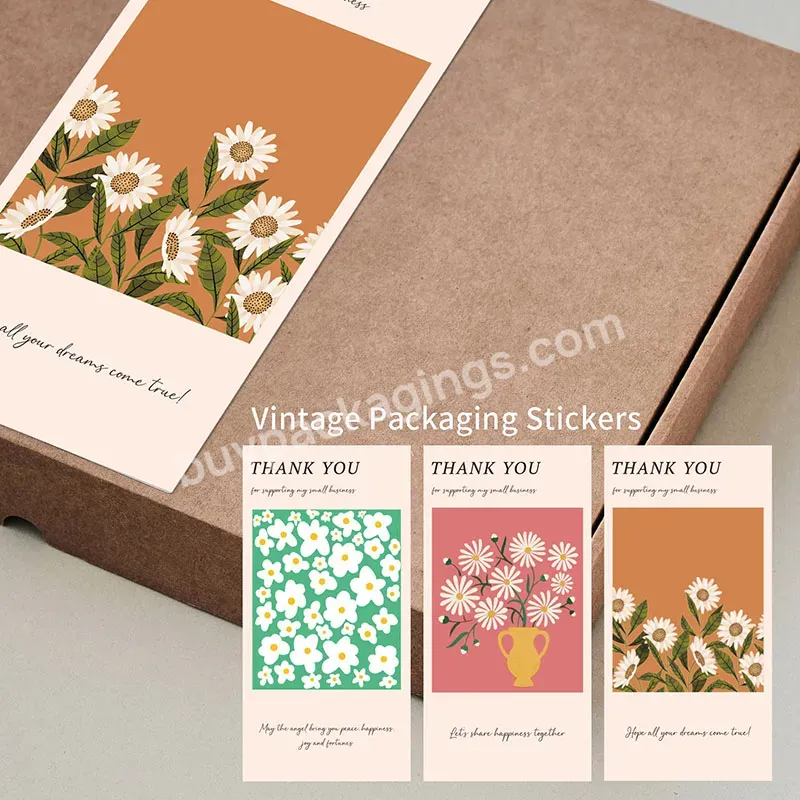 Custom Mailing Labels Small Business Flowers Stickers Labels Retail Box Seals - Buy Retail Box Seals,Business Sticker,Thank You Packaging Seal Sticker.