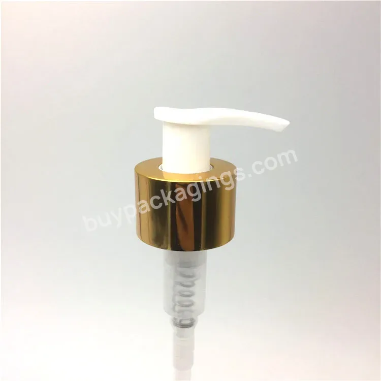 Custom Manufacturer High Quality Shiny Gold Lotion Dispenser Pump Left-right Lock 24/410 28/410 - Buy Gold Lotion Pump,Lotion Dispenser Pump.