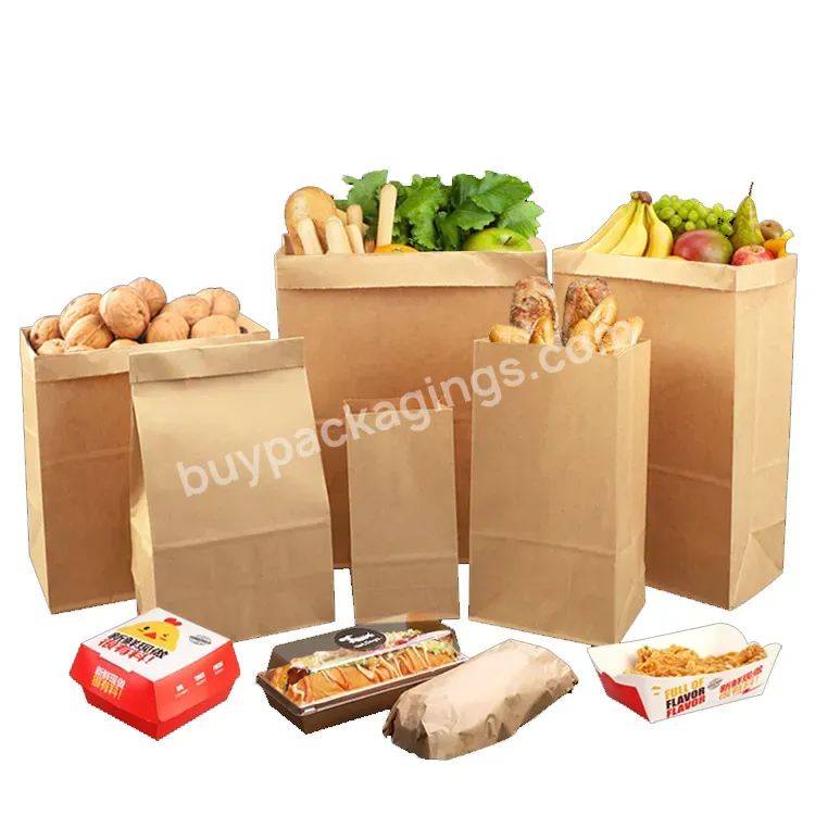 Custom Manufacturer Wholesale Printed Kraft Paper Craft Shopping Packing Bag With Your Logo - Buy Factory Manufacturer Design Logo Size Bakery Food Printed White Kraft Bread Loaf Packing Packaging Paper Bag With Plastic Window,Paper Tea Aluminum Foil