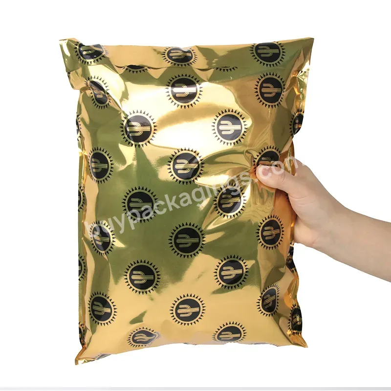 Custom Metallic Gold Poly Mailers Glossy Aluminum Foil Mailing Bags 10*13 Luxury Shipping Packaging Personalized - Buy Custom Foil Metallic Poly Mailers,Customized Personality Logo Luxury Gold Poly Mailers 9*12 Courier Envelope Plastic Clothing Shipp