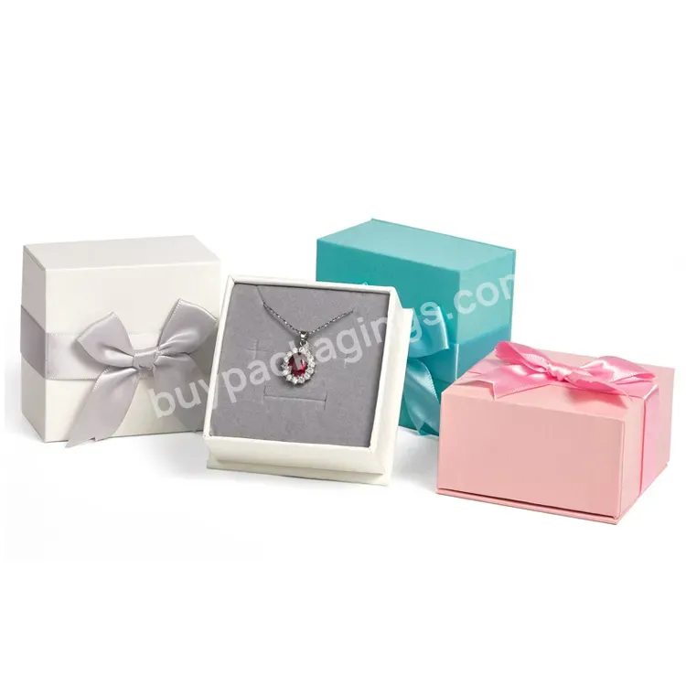 Custom Mini Gift Luxury Small Jewelry Boxes For Necklace Set Packaging With Ribbon Logo - Buy Jewelry Boxes With Ribbon,Jewelry Packaging Box,Gift Packaging Box.
