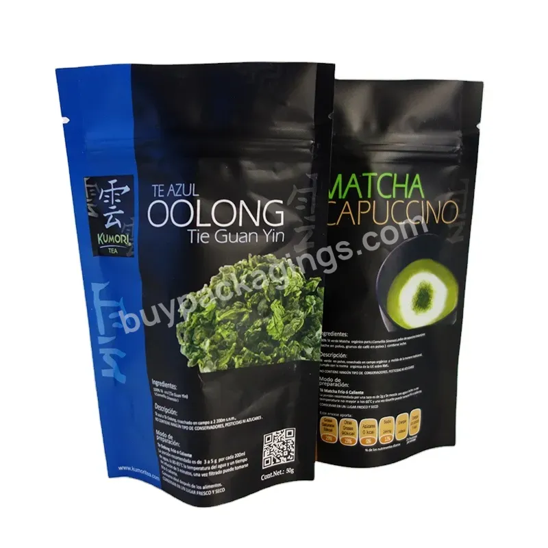 Custom Moisture Proof Stand Up Coffee Tea Zip Pouch Packaging Plastic Bags With Logos - Buy Plastic Bags With Logos,Custom Packaging Plastic Bags With Logo,Smell Proof Plastic Bags For Coffee Tea Food Packaging.