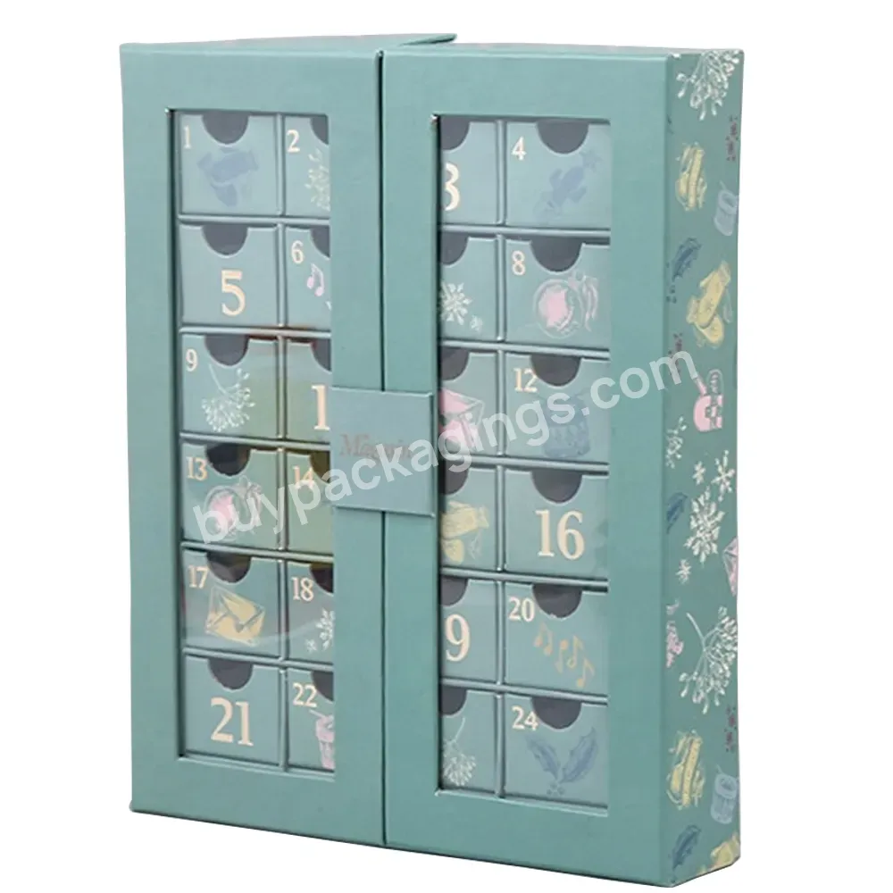 Custom New Year Decor Gifts Party Supplies Gift Jewelry Cosmetic Display Case Diy Advent Calendar Paper Box Packaging Countdown - Buy Advent Calendar Paper Box Packaging,Gift Jewelry Cosmetic Display Case Diy,New Year Decor Gifts Party Supplies.