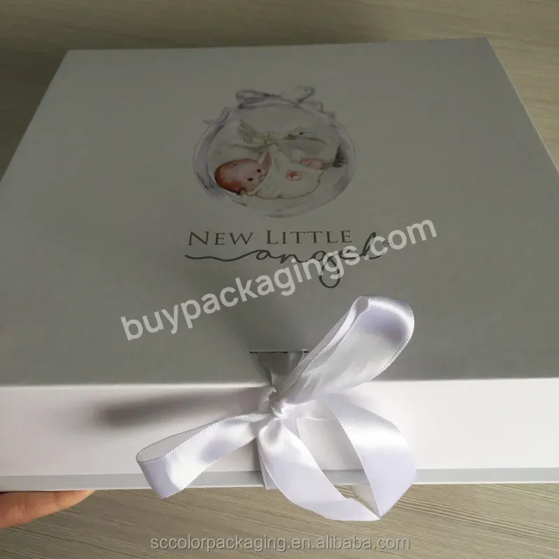 Custom Newborn Baby Clothing Packaging Gift Box With Pretty Ribbon - Buy Baby Clothing Box,Children's Dress Box,Newborn Baby Clothing Box.