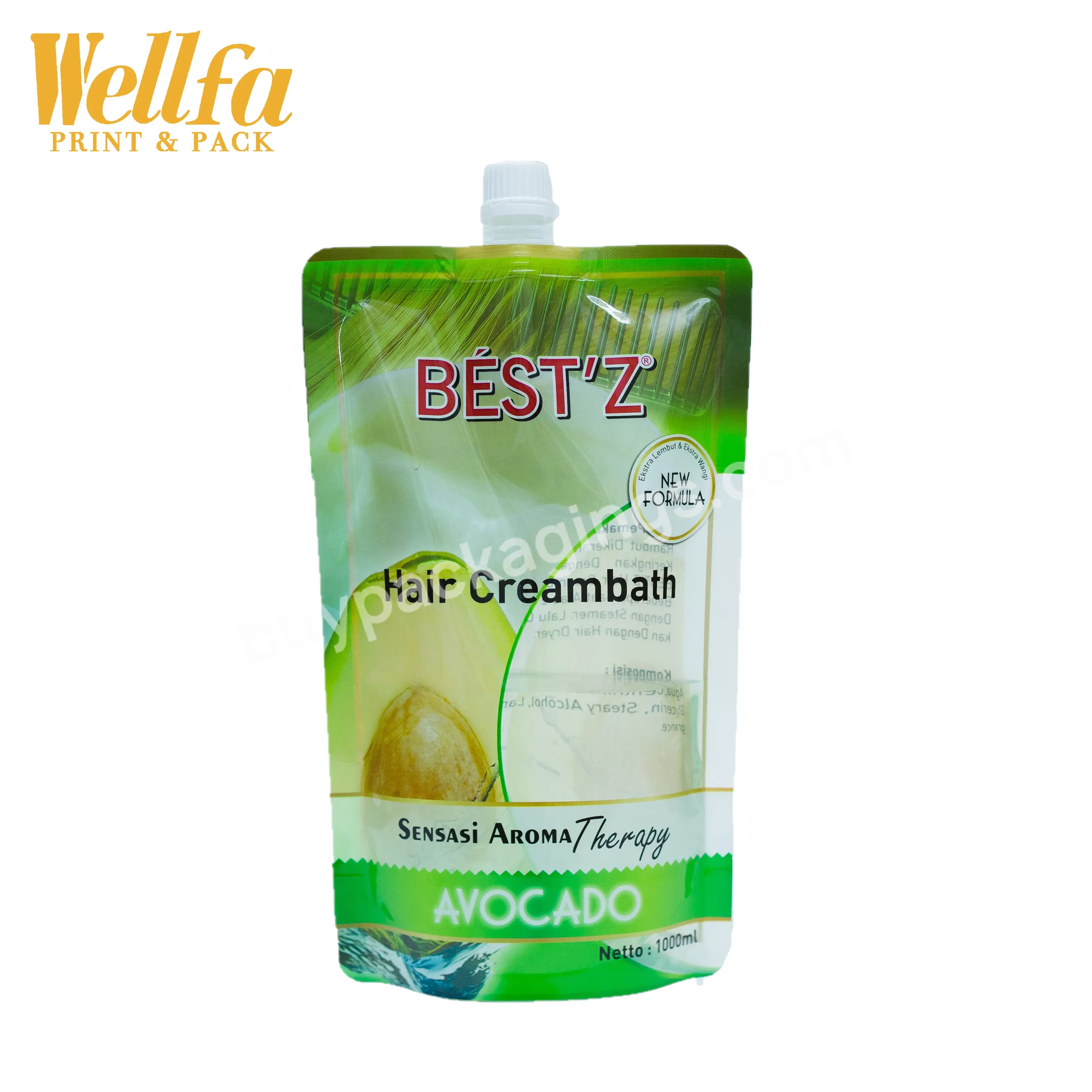 Custom Oem Food Grade Laminated Material With Window Jelliy Refillable Washing Detergent Liquid Stand Up Pouch Honey Bag - Buy Stand Up Pouch With Spout,Bpa Free Juice Pouch Liquid With Window Doypack,1000ml Hair Creambath Liquid Packaging Squeeze Po