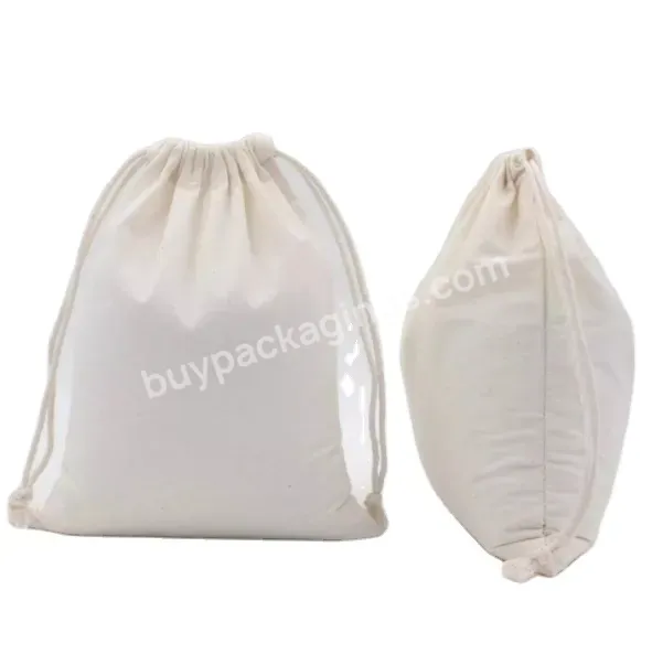 Custom Organic Cotton Bag With Pull Cord Manufacturer/wholesale