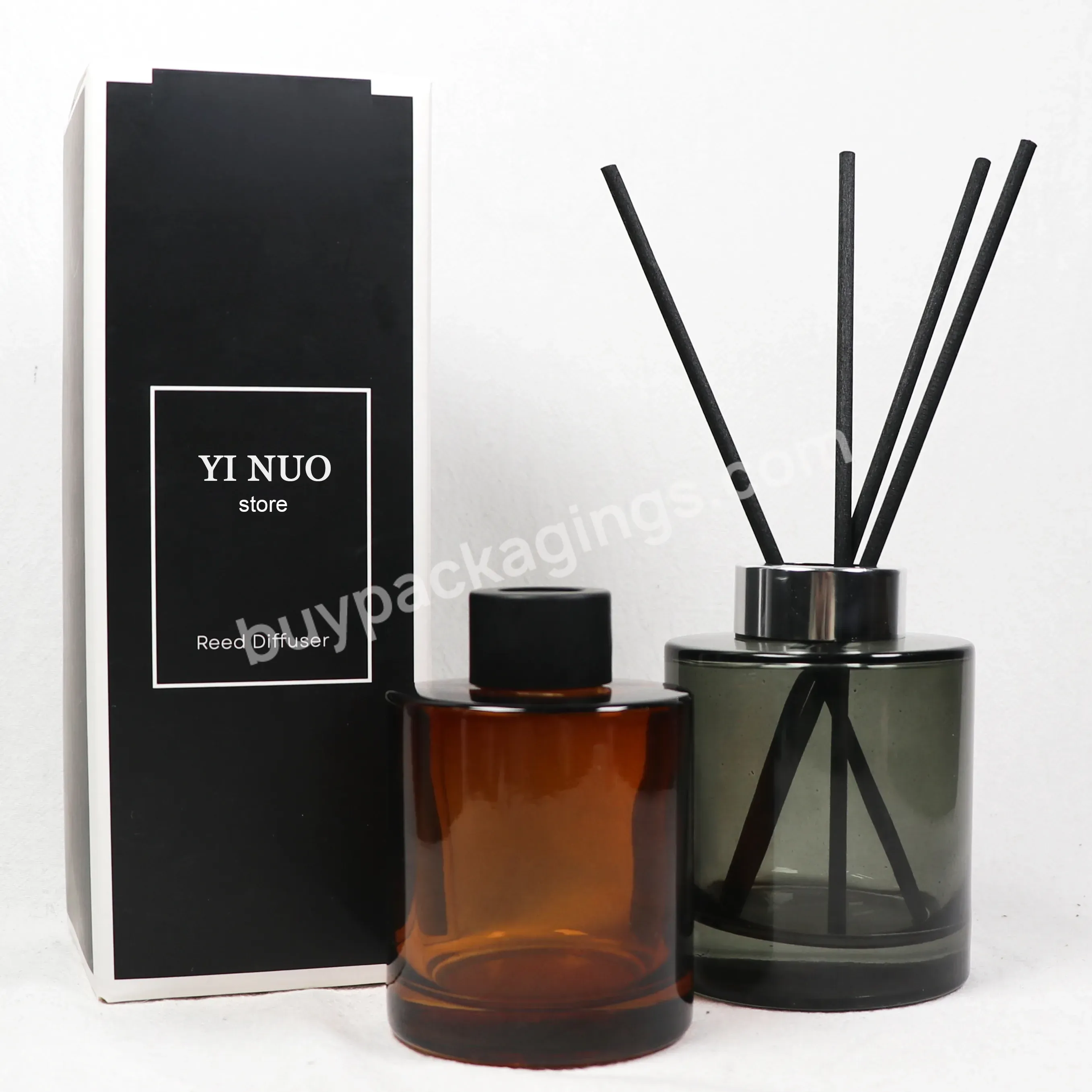 Custom Packaging 30ml- 200ml Car Diffuser Perfume Fireless Aromatherapy Reed Diffuser Bottle With Lid Stick Kraft Paper Gift Box