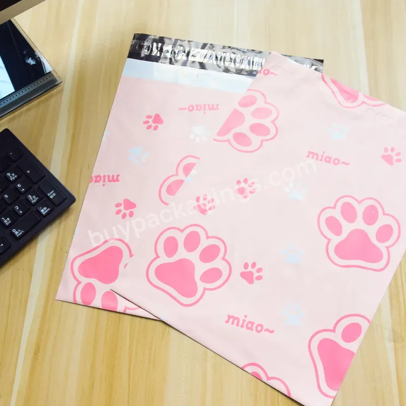 Custom Packaging Poly Bag Mailers Custom Pink Cat Poly Handle Shipping Mailing Bags For Clothes/shoes - Buy Custom Packaging Poly Bag Mailers,Mailing Bags,Custom Mailer Envelope.