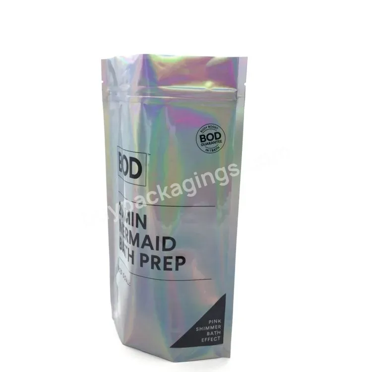 Custom Packaging Smell Proof Childproof Plastic Resealable Stand Up Pouch Aluminium Foil Mylar Zipper Sachets Holographic Packet - Buy Holographic Packet,Sachets Holographic,Holographic Packaging Packets.