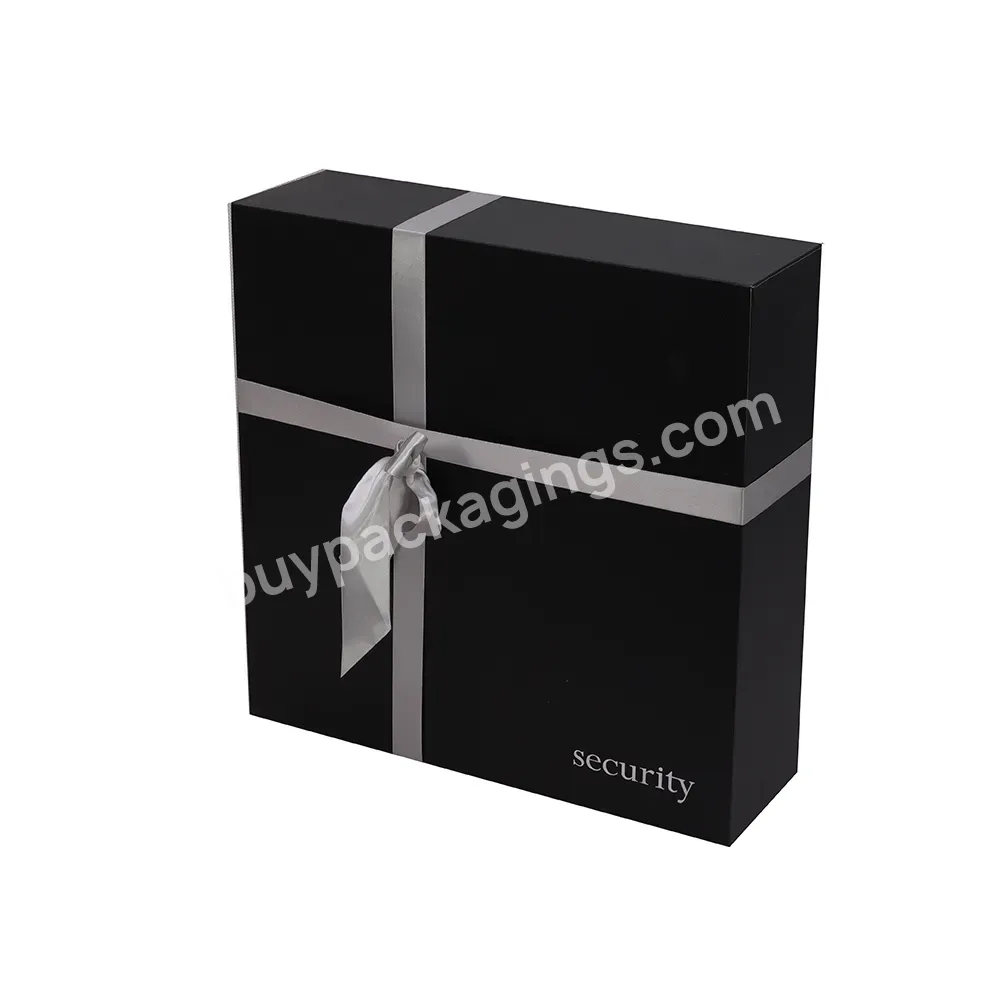 Custom Paper Box With Lid,Cosmetic Set Box With Ribbon Bow Tie In Different Colors - Buy Custom Box,Paper Box With Lid,Cosmetic Box Set.