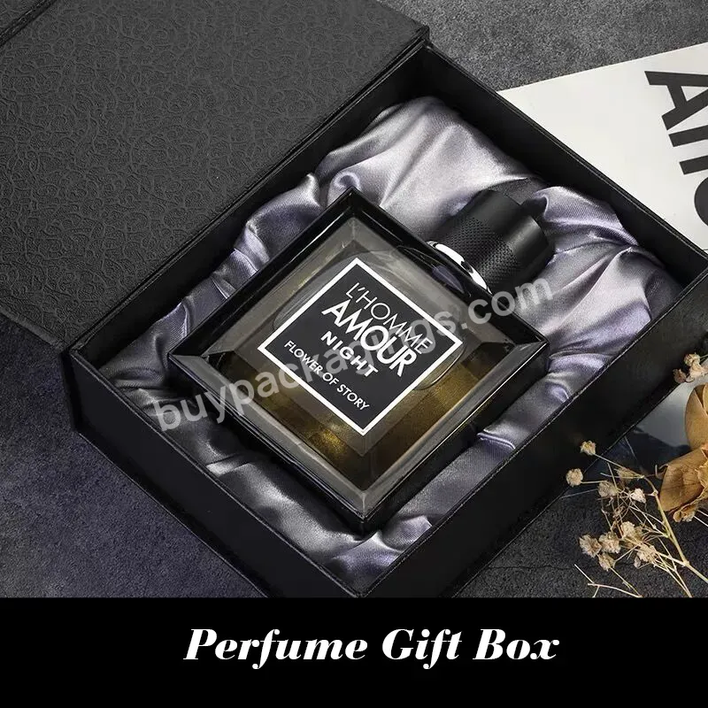 Custom Perfume Box Packaging Luxury Black Cardboard Perfume Bottle Box With Velvet - Buy Perfume Paper Packaging Box,Fancy Perfume Bottle,Luxury High Quality Perfume Box.