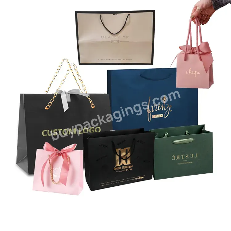 Custom Personalized Design Printed Logo Boutique Gift Shopping White Luxury Art Jewelry Packaging Clothing Paper Carrier Bags - Buy Paper Carrier Bags,Customized Gift Bags,Luxury Art Paper Carrier Bags.