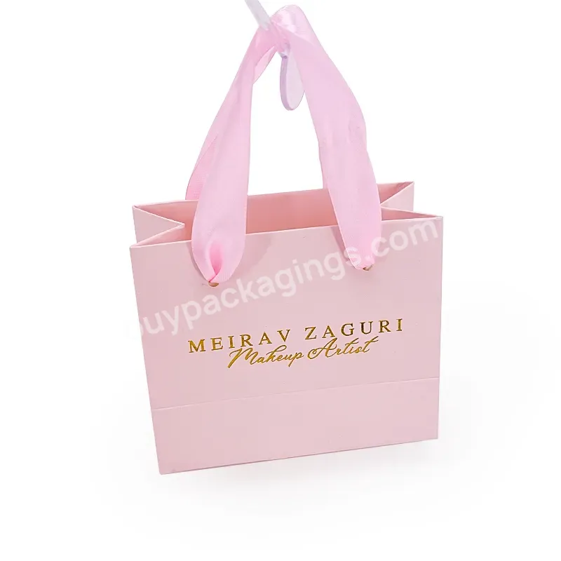Custom Pink Wedding Christmas Shopping Paper Gift Bags For Small Business With Logo Print - Buy Gift Bags For Small Business Pink,Gift Bags For Small Business,Custom Shopping Bag With Logo Print.