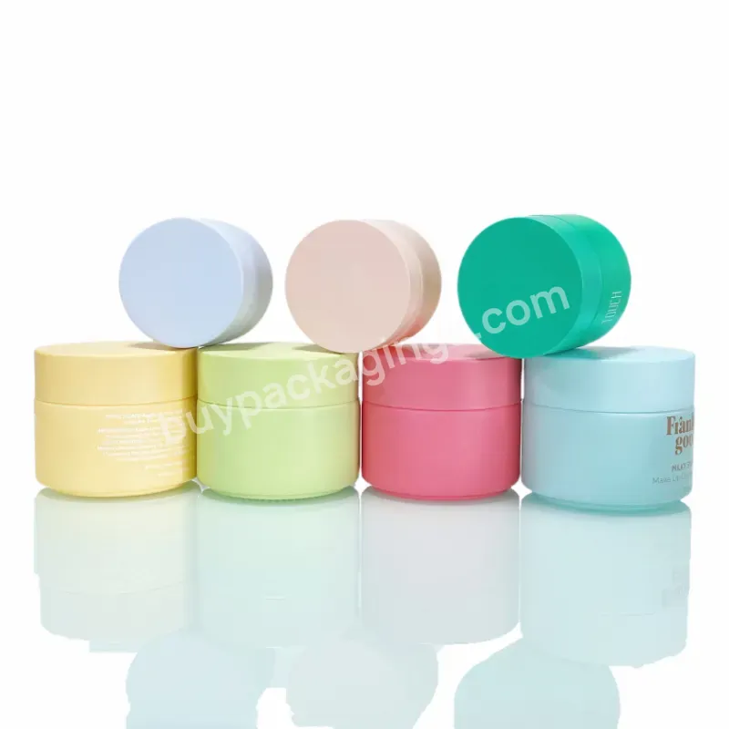 Custom Pink Yellow Blue Butter Glass Jars For Cosmetics 10g 250g 100g Cosmetic Jar 50g Cream Glass Jar Cosmetic With Lids