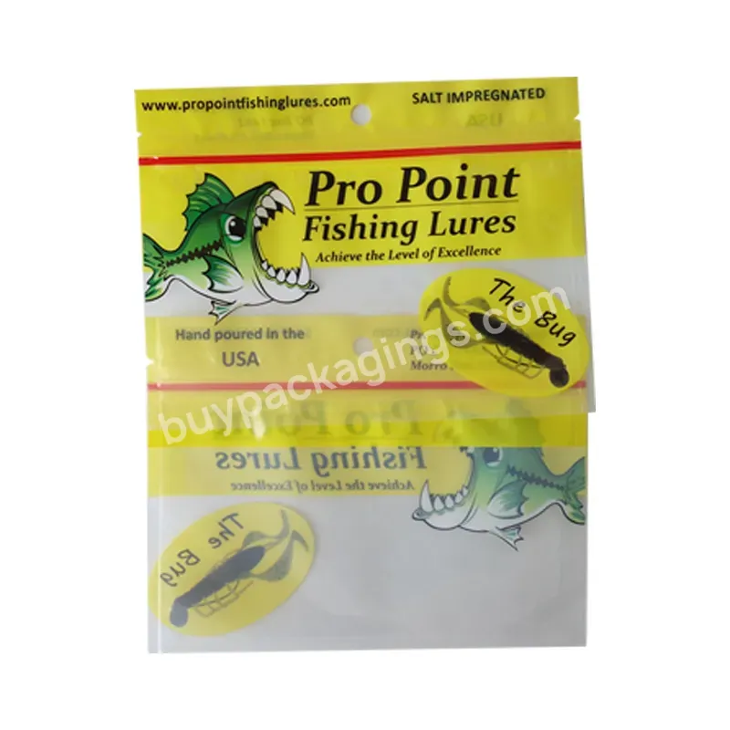 Custom Plastic Fishing Lure Bag Packaging With Zip Lock And Hanger Hole - Buy Fishing Lure Bag Packaging,Plastic Fishing Bag Packaging With Zip Lock,Custom Fishing Lure Packaging Bags With Hanger Hole.