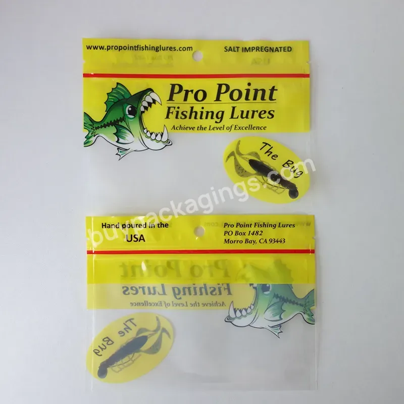 Custom Plastic Fishing Lure Bag Packaging With Zip Lock And Hanger Hole - Buy Fishing Lure Bag Packaging,Plastic Fishing Bag Packaging With Zip Lock,Custom Fishing Lure Packaging Bags With Hanger Hole.