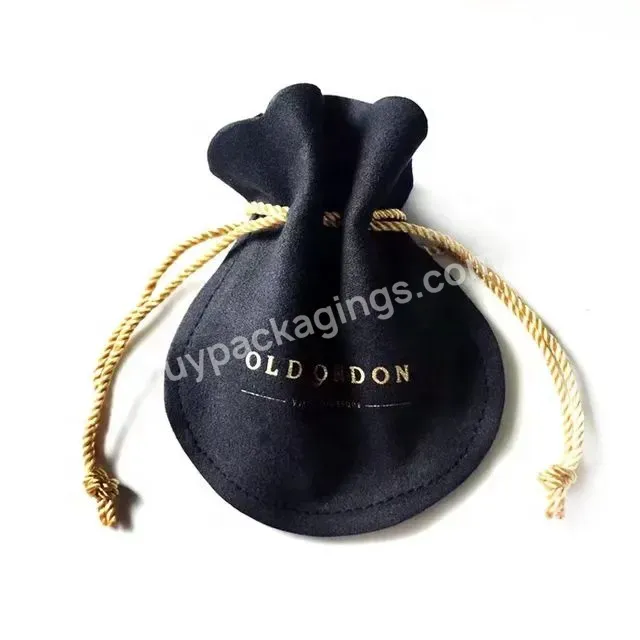 Custom Pouches High Quality Jewelry Drawstring Dark Jewelry Gift Pouch Cosmetic Velvet Packaging Drawstring Dust Bags
