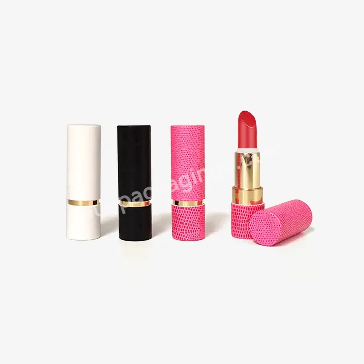 Custom Premium Cosmetic Lipstick Round Shape Cardboard Container Packaging White Red Gold Lipstick Paper Tube - Buy Lipstick Tube,Lipstick Container,Lipstick Packaging.