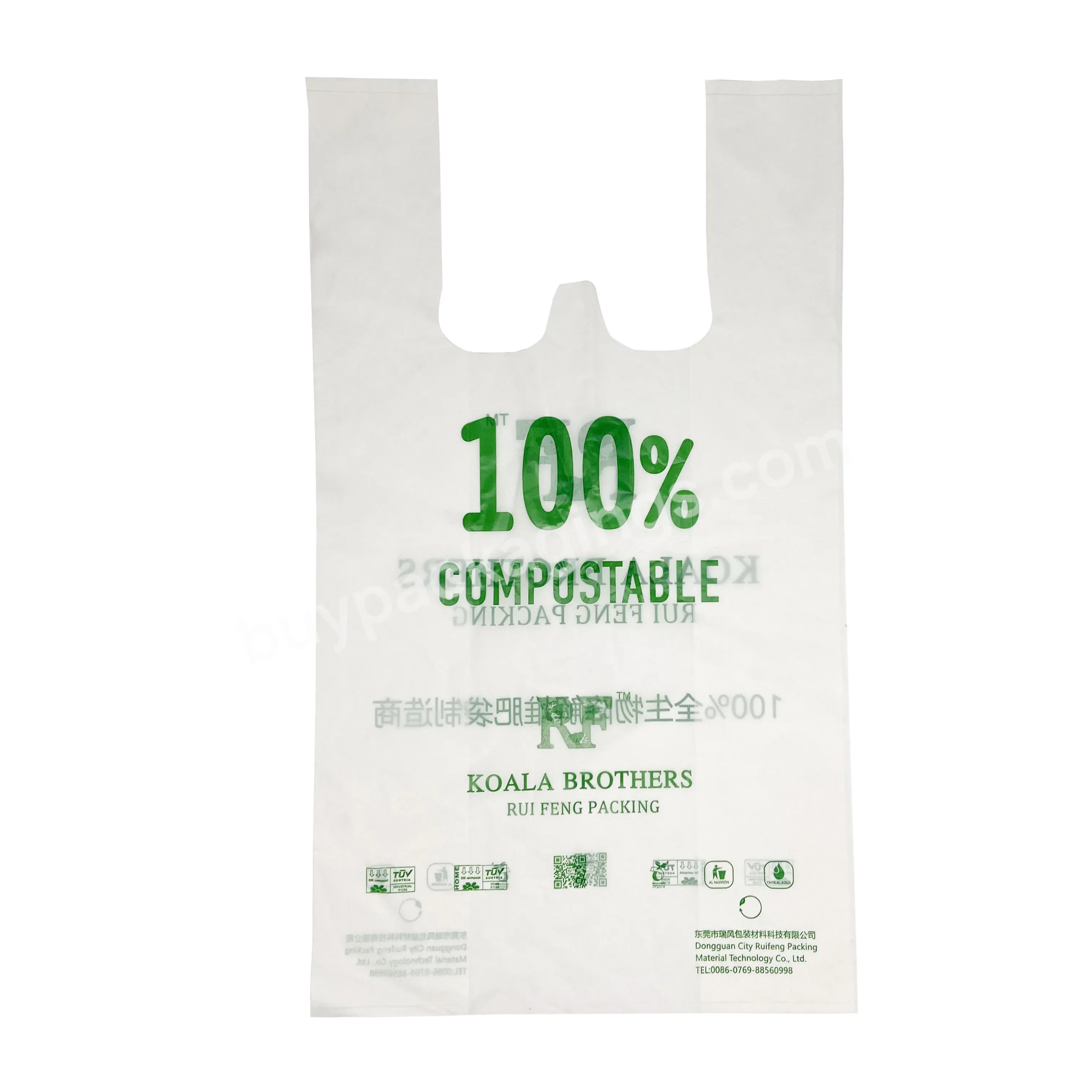 Custom Print Logo Cornstarch Plastic Shopping Carry Bag Eco Supermarket Plastic Handbag Bioplastic T-shirt Bag - Buy Cornstarch Plastic Bag Custom Logo,T-shirt Thank You Plastic Bag,T-shirt Packaging Plastic Bag.