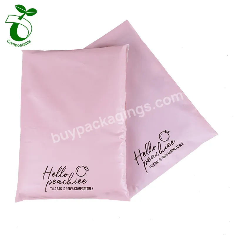 Custom Print Logo Envelope Clothing Pack Courier Shipping Biodegradable Packaging Pink 100%compostable Mailing Bags - Buy Biodegradable Mailer Bags,Wholesale Shipping Envelope Bag Mailing Mailers Bags,Custom Printed Color Self Adhesive Seal Polybag P