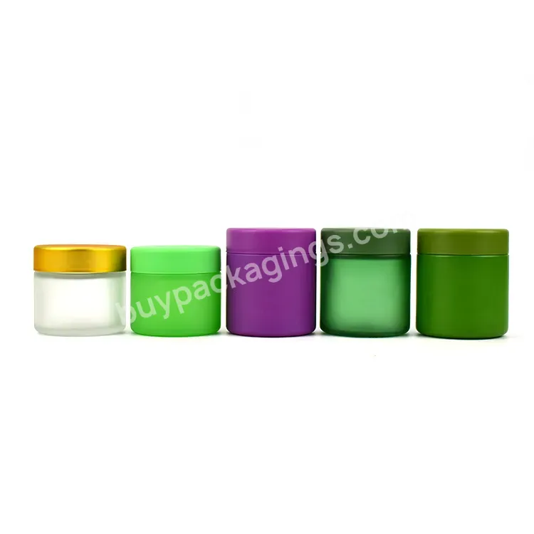 Custom Printed 1g 3.5g 7g Dry Flower Child Resistant Glass Jar 1oz 2oz 3oz 4oz Airtight Flower Storage Childproof Cap Jar Glass