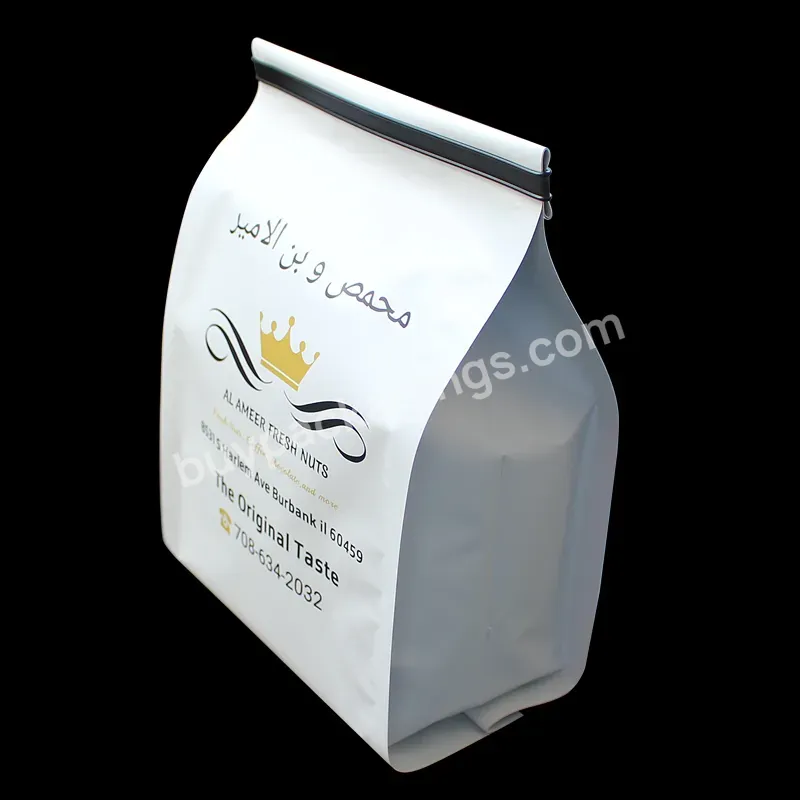 Custom Printed 250g 340g 500g Pla Biodegradable Side Gusset Pouch Plastic Mylar Foil Packaging Flat Bottom Coffee Bag With Valve - Buy Coffee Bags 500g,Coffee Bag 250g,Coffee Bags Flat Bottom.