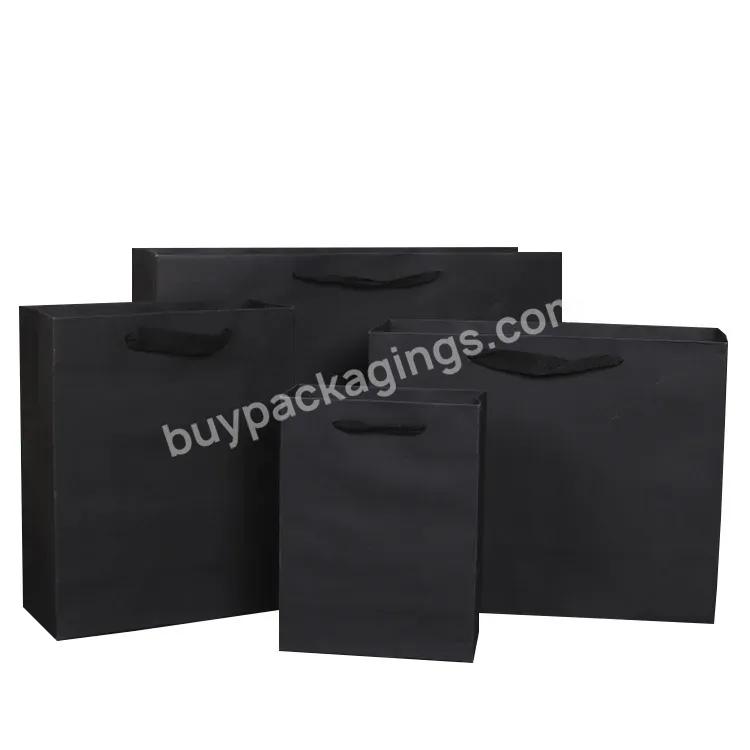 Custom Printed Brand Logo Design Promotion Luxury Wedding Clothing Retail Gift Shopping Black Jewelry Paper Bag With Handle - Buy Wedding Gift Bags,Promotion Paper Bag,Jewelry Packaging Bag.