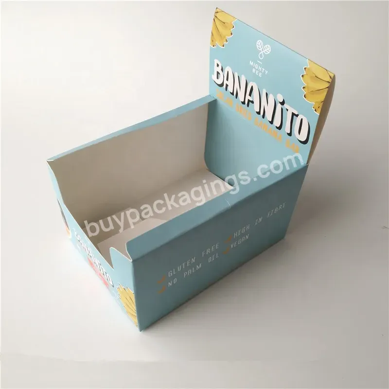 Custom Printed Cardboard Counter Display Boxes For Energy Bar Chocolate Bar Box Matte Surface - Buy Chocolate Bar Box,Display Box,Bar Display Boxes.