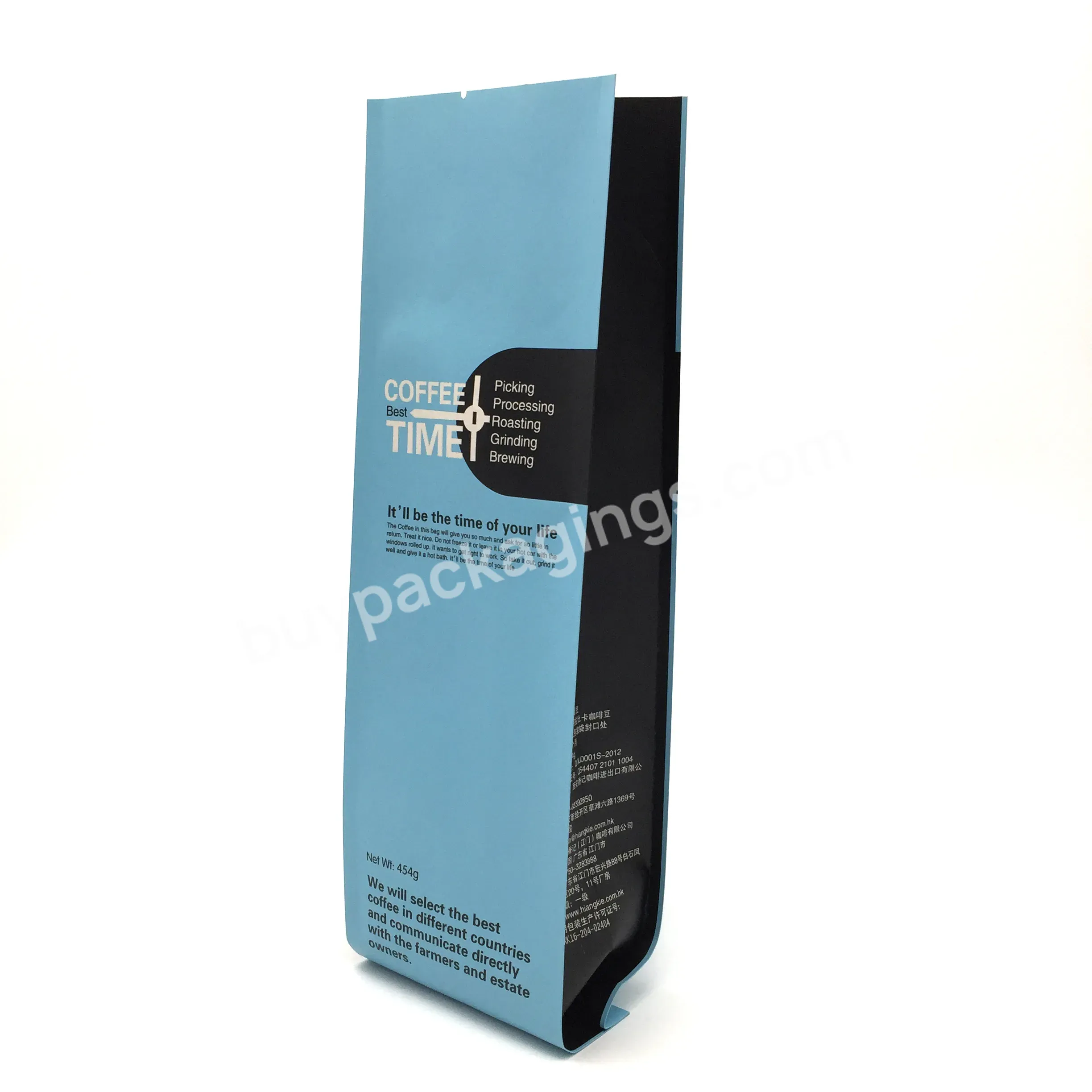 Custom Printed Coffee Powder Air Valve 8oz 16oz Matte Aluminium Gusset Side Coffee Bean Packaging Bags - Buy Coffee Packaging Bags,Gusset Side Bags,Custom Printed Coffee Powder Bag.