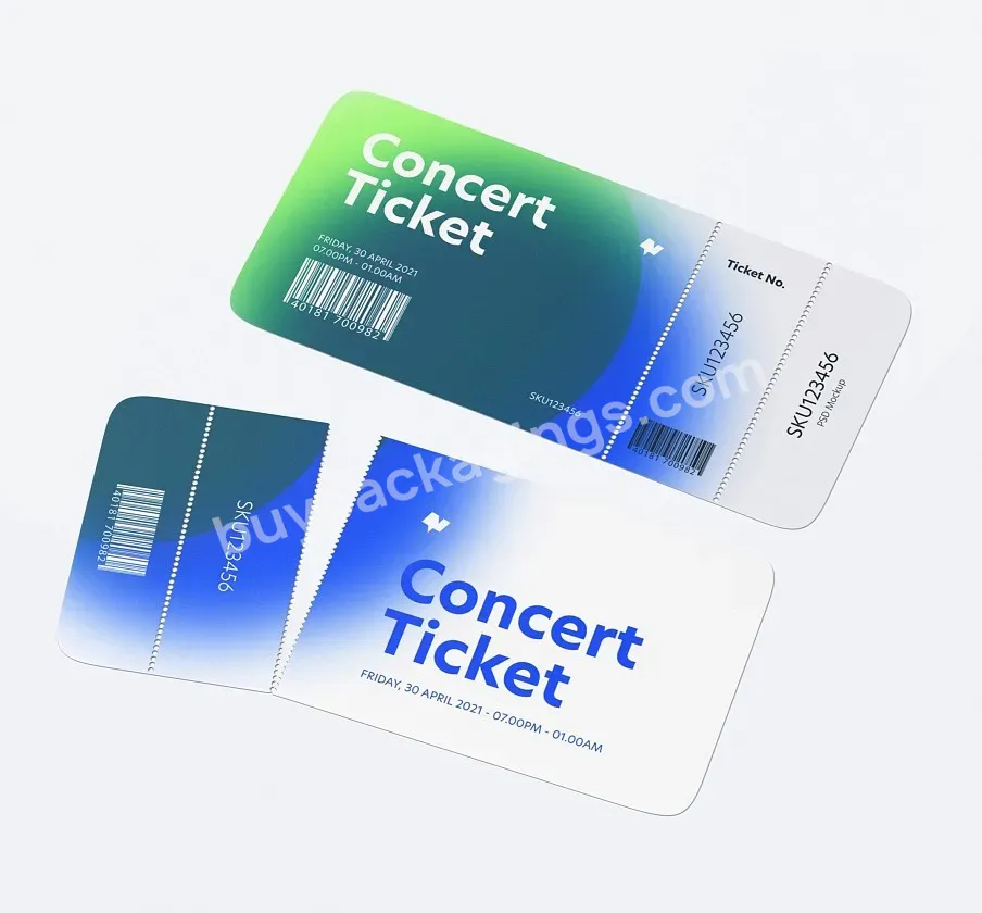 Custom Printed Concert Playground Amusement Tickets Bookmark Business Card Thank You Card After-sale Card - Buy Clothes Necklace Chinese Rose Gold Wedding Birthday Invitation Cards Product Tag Security Printing,Company Personal Business Card Banquet