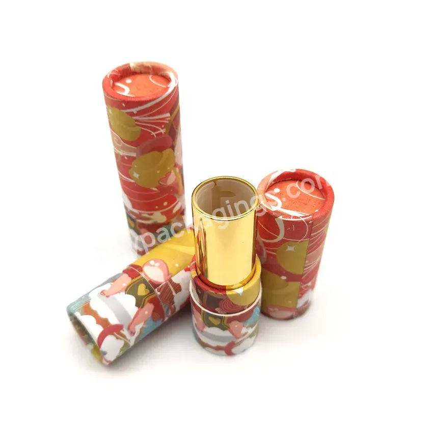 Custom Printed Eco Friendly Lipstick Packaging Cardboard Container Paper Tube - Buy Lipstick Packaging Tube,Lipstick Container,Cardboard Tube Custom Packaging.
