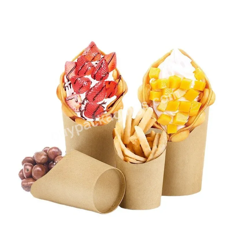 Custom Printed Egg Waffle Paper Packaging High Quality Food Grade Disposable Paperboard