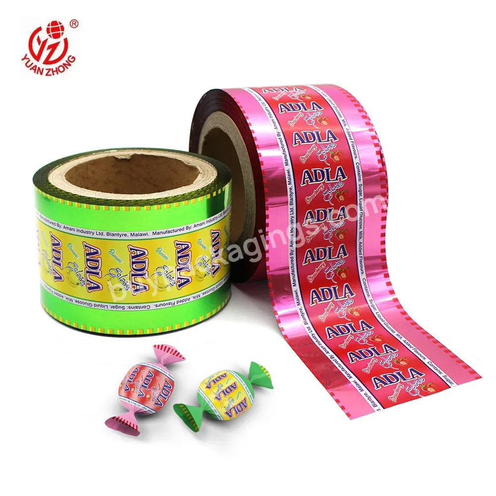 Custom Printed Food Grade Plastic Candy Packaging Metalized Pet Twist Film Roll - Buy Plastic Film,Film Roll,Laminating Film.