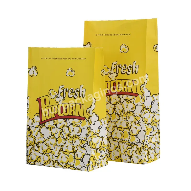Custom Printed Food Grade Popcorn Food Paper Bag Custom Logo Food Take Paper Bag - Buy Popcorn Bags Custom Logo Printed,Popcorn Bags Custom Logo,Food Grade Popcorn Paper Bag.