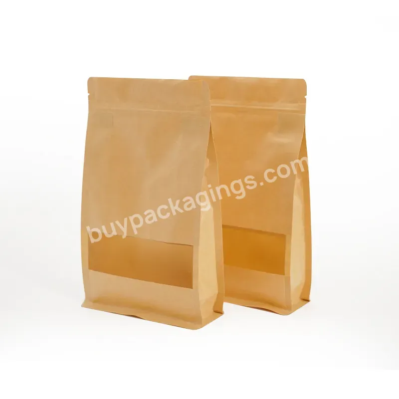 Custom Printed High Quality Ziplock Stand Up Pouch Biodegradable Bags Kraft Paper Bag Window Design - Buy Kraft Paper Bag,Biodegradable Bags Kraft Paper Bag,Stand Up Pouch Biodegradable Bags Kraft Paper Bag.