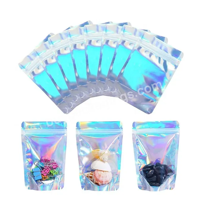 Custom Printed Holographic Smell Proof Bag Plastic Ziplock Stand Up Pouch Mylar Hologram Bags With Zipper - Buy Zipper Zip Lock Mylar Hologram Bags,Custom Printed Bolsa Holograma Holograficas Aluminum Foil Mylar Plastic Holographic Smell Proof Bags R