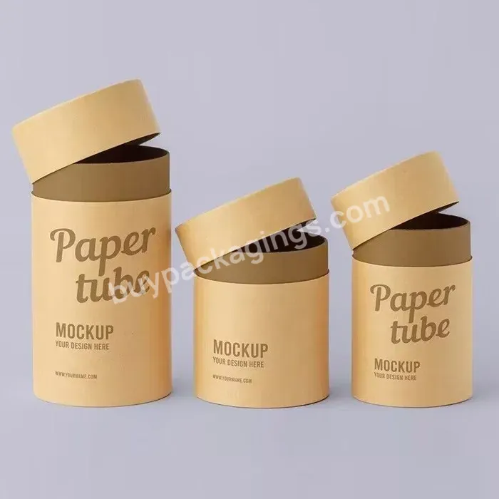 Custom Printed Kraft Paper Tubes Compostable Waterproof Cardboard Packaging Paper Container For Candle/food/cosmetic - Buy Kraft Paper Tubes,Waterproof Cardboard,Custom Paper Packaging.